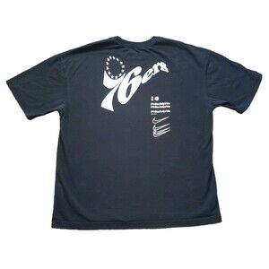 2019 Nike Philadelphia 76ers Warped Logo Sz Medium Mens BOXY Double Side T-Shirt